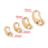 5Pcs Stainless Steel D Buckle Keychain Lobster Clasps DIY Jewelry Accessories