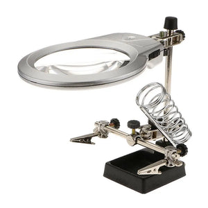 6X LED Magnifying Soldering Iron Stand Len Magnifier