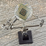 Soldering Iron Stand Helping Clamp Vise Desktop Clip with Magnifying Glass