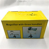 Soldering Iron Stand Helping Clamp Vise Desktop Clip with Magnifying Glass