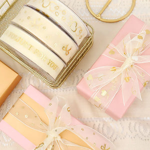 Hot Snow Gauze Ribbon - 2.5cm x 10 Yards - Cake Decoration Band & Bouquet Ribbon