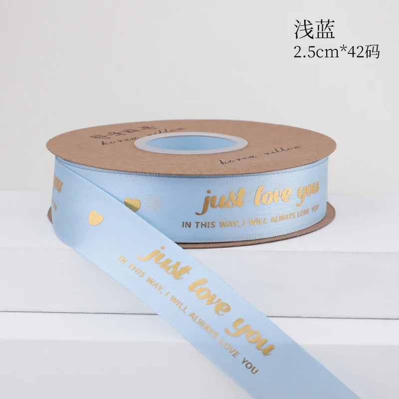 Waterproof Ribbon Flower Strap 2.5cm x 42 Yards - DIY Bouquet Ribbon