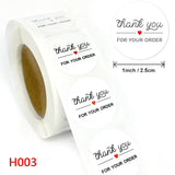 500pcs Baked with Love Round Sticker Scrapbook Envelope Seal Gift Decoration