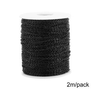 2-5m Stainless Steel Necklace Chains Bulk Chain for DIY Jewelry Making