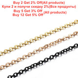2-5m Stainless Steel Necklace Chains Bulk Chain for DIY Jewelry Making