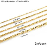 Stainless Steel Necklace Chains Bulk Link Chains for DIY Jewelry Making
