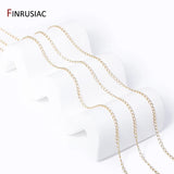 14k Plated Thin Chains for Jewelry Making DIY Necklace Bracelet