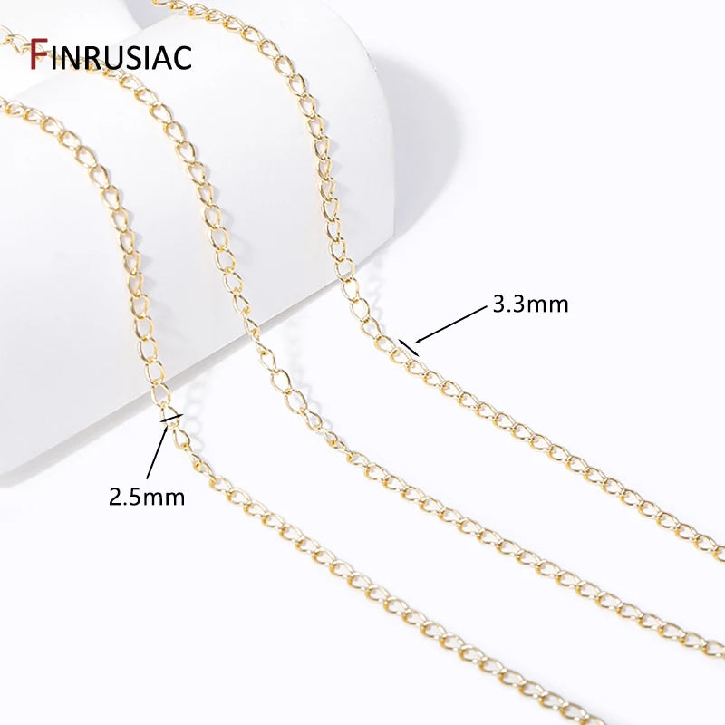 14k Plated Thin Chains for Jewelry Making DIY Necklace Bracelet