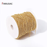 14k Plated Thin Chains for Jewelry Making DIY Necklace Bracelet