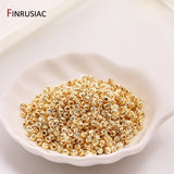 18K Plated Striped Cut Flower Beads Spacer Beads Bulk