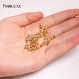 18K Plated Striped Cut Flower Beads Spacer Beads Bulk