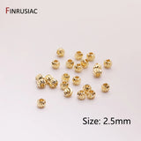 18K Plated Striped Cut Flower Beads Spacer Beads Bulk