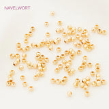 2.5mm/3mm/4mm Round Spacer Beads 14K Plated Brass Seed Beads DIY Jewelry