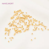 2.5mm/3mm/4mm Round Spacer Beads 14K Plated Brass Seed Beads DIY Jewelry
