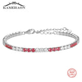 2.5mm CZ Tennis Bracelet 925 Silver 18k Plated Women's Jewelry
