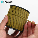 2.5mm Double Sided Suede Braided Cord Velvet Leather Beading