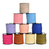 2.5mm Double Sided Suede Braided Cord Velvet Leather Beading