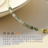 Green Crystal Beads Stainless Steel Bracelet for Women