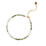 Green Crystal Beads Stainless Steel Bracelet for Women