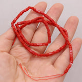 2.5mm Red Coral Beads Square Shape Small Loose Bead for DIY Jewelry Making