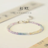 Fluorite Beads Bracelet Small Quartz Beads Yoga Jewelry