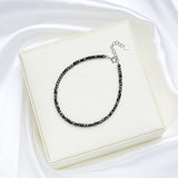 925 Silver Amethyst Bracelet Natural Stone Handwork Women Gift Jewelry