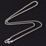 Real S925 Sterling Silver Popcorn Chain Pendant Necklace