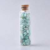 Mixed Mini Wishing Glass Bottle Pendant with Gemstone Chip Stone Beads