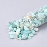 Mixed Mini Wishing Glass Bottle Pendant with Gemstone Chip Stone Beads