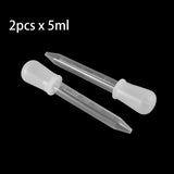 5 Colors 5ml Small Silicone Plastic Feeding Dropper for DIY Jewelry Making