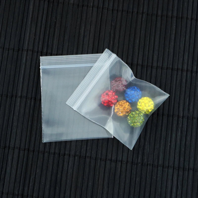 100pcs/lot 2.5x3.5cm Clear Jewelry Ziplock Bags