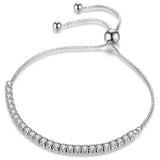 2-6.5mm Moissanite Tennis Bracelet Platinum 925 Silver