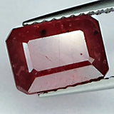 2.60ct Ruby Emerald Cut 8.5x6.1mm Loose Gemstone