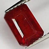 2.60ct Ruby Emerald Cut Loose Gemstone