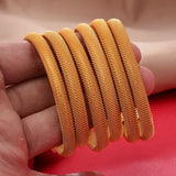 2-6Pcs Dubai Bangles For Women Girl Wedding Bridal Bracelets Green Jewelry