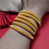 2-6Pcs Dubai Bangles For Women Girl Wedding Bridal Bracelets Green Jewelry