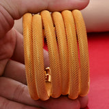 2-6Pcs Dubai Bangles For Women Girl Wedding Bridal Bracelets Green Jewelry
