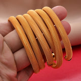 2-6Pcs Dubai Bangles For Women Girl Wedding Bridal Bracelets Green Jewelry