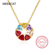 2.6ct Gemstone Pendant Necklace 925 Sterling Silver Choker Chain