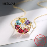 2.6ct Gemstone Pendant Necklace 925 Sterling Silver Choker Chain