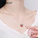 2.6ct Gemstone Pendant Necklace 925 Sterling Silver Choker Chain