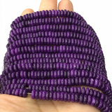6mm Dark Purple Sugilite Jades Stone Rondelle Beads