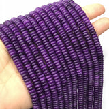6mm Dark Purple Sugilite Jades Stone Rondelle Beads