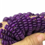 6mm Dark Purple Sugilite Jades Stone Rondelle Beads
