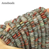 6mm African Blood Stone Flat Round Spacer Beads