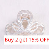 Golden Crown Hair Claw Clips for Women, Small Size Hairpins