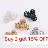 Golden Crown Hair Claw Clips for Women, Small Size Hairpins