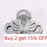 Golden Crown Hair Claw Clips for Women, Small Size Hairpins