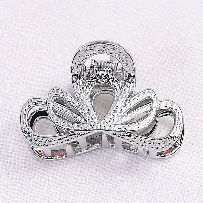 Golden Crown Hair Claw Clips for Women, Small Size Hairpins