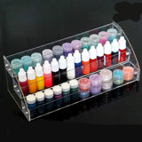 Clear Acrylic Liquid Pigment Bottles Storage Box Organizer Nail Polish Rack